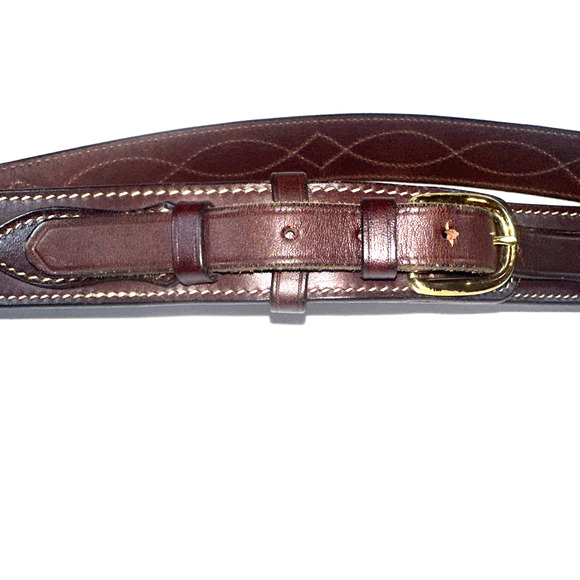 Cabelas Leather Men's Belt Sz 38 Brown Western Outback Legends Made in Australia - Picture 2 of 7